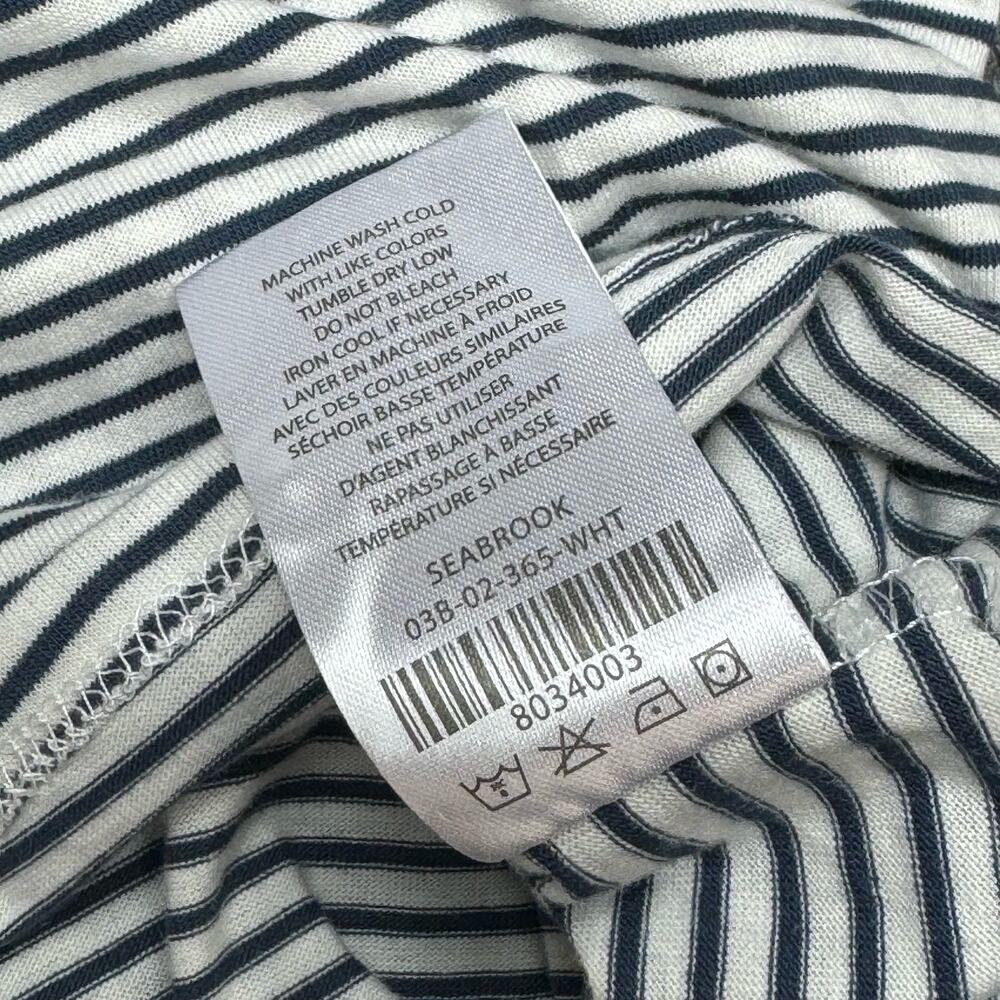 Five Four Seabrook Mens Polo Striped White Blue Size Large - Picture 8 of 9